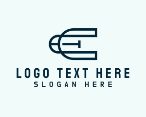 E Commerce - Tech Firm Letter E logo design