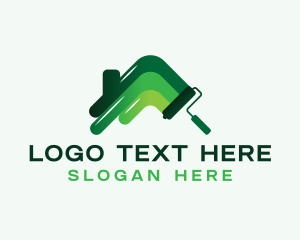 Eco Friendly Products - Paint Roller House logo design