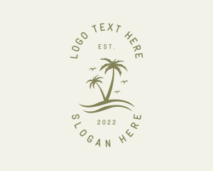 Vacation - Tropical Nature Resort logo design