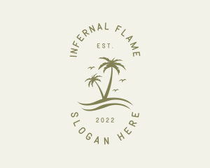 Tropical Nature Resort logo design