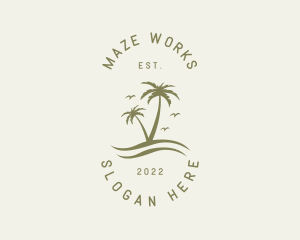 Tropical Nature Resort logo design