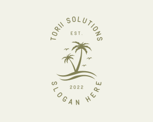 Tropical Nature Resort logo design