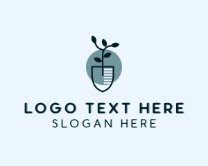 Hose Spray - Shovel Landscaping Leaf logo design