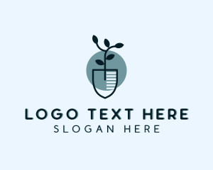 Landscaper - Shovel Landscaping Plant logo design