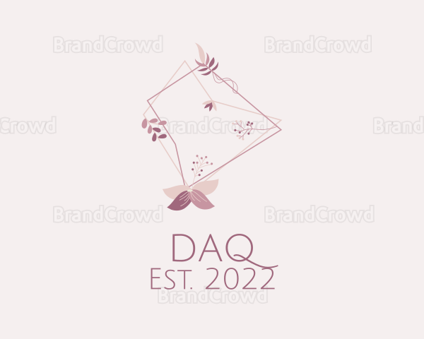 Pink Floral Embroidery Logo