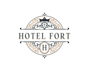 Ornamental Crown Hotel logo design