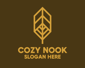 Nook - Geometric Autumn Leaf logo design