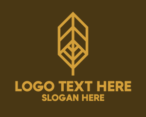 Vegetarian - Geometric Autumn Leaf logo design