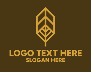 Geometric Autumn Leaf Logo