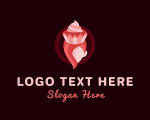 Confectionery - Pink Girl Cupcake logo design