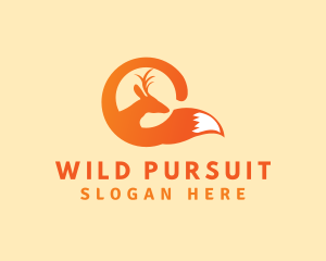 Hunt - Deer Fox Animal logo design