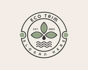 Eco Leaf Water logo design