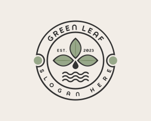 Eco Leaf Water logo design