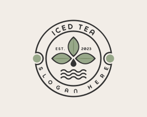 Eco Leaf Water logo design