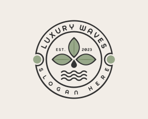 Eco Leaf Water logo design