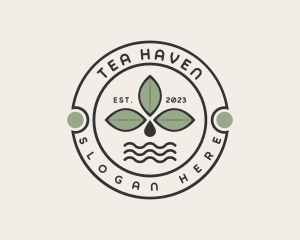 Eco Leaf Water logo design