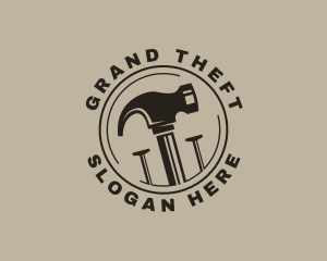 Carpentry Hammer Tool Logo