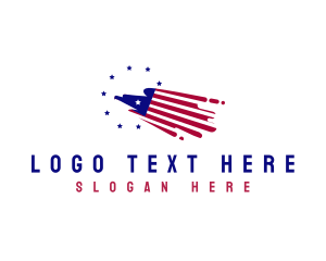 Usa - American Eagle Flag logo design