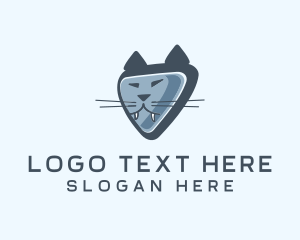 Saber Tooth - Feline Cat Face logo design