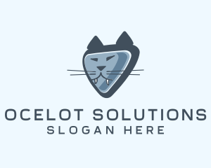Ocelot - Feline Cat Face logo design