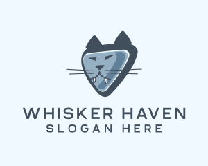 Whisker - Feline Cat Face logo design