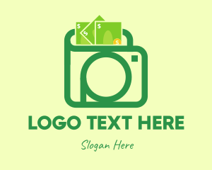 Polaroid - Green Photo Wallet logo design