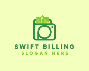 Green Photo Wallet logo design