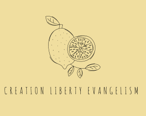 National Lemon Fruit logo design