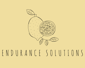 National Lemon Fruit logo design