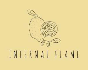 National Lemon Fruit logo design