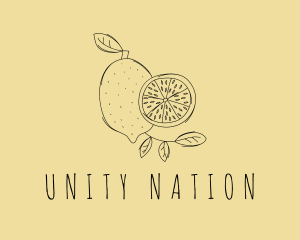 National Lemon Fruit logo design