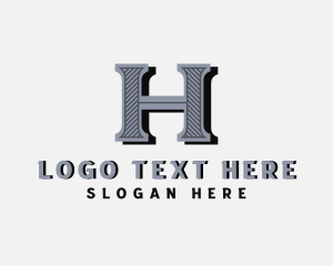 Apparel - Industrial Construction Architecture Letter H logo design