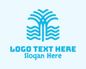 Palm - Blue Palm River logo design