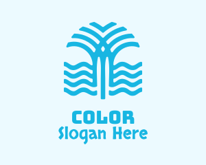Campground - Blue Palm River logo design