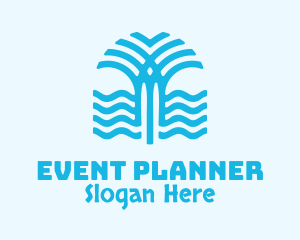 Surf - Blue Palm River logo design