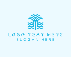 Palm - Blue Palm River logo design