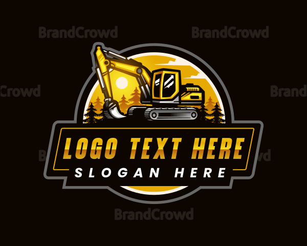 Industrial Machinery Excavator Logo