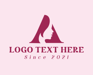 Beauty Salon - Beauty Wellness Letter A logo design