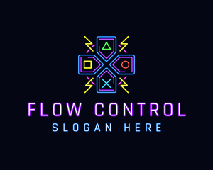 Neon Gaming Controller  logo design