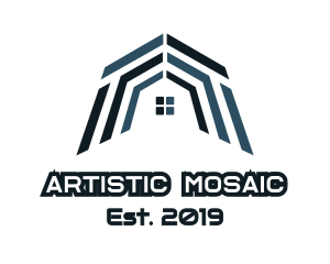 Mosaic - Blue Mosaic House logo design