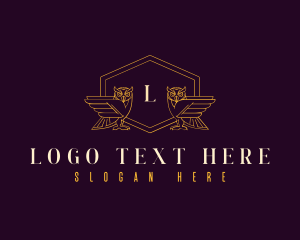 Premium - Premium Owl Wings logo design