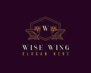 Premium Owl Wings logo design