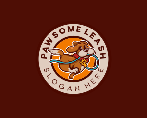 Dog Pet Leash logo design