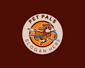 Dog Pet Leash logo design