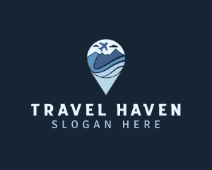 Airplane Travel Destination  logo design