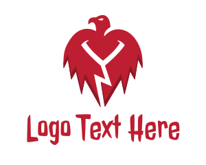 Vulture - Red Vulture Letter Y logo design