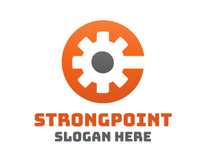 Manufacturer - Orange Mechanical Engine logo design