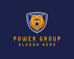 Angry Bear Shield Logo