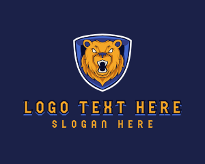 Shield - Angry Bear Shield logo design