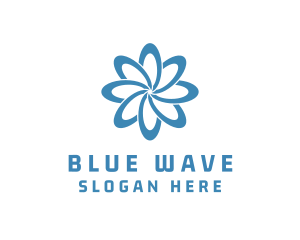 Blue Flower Rings logo design